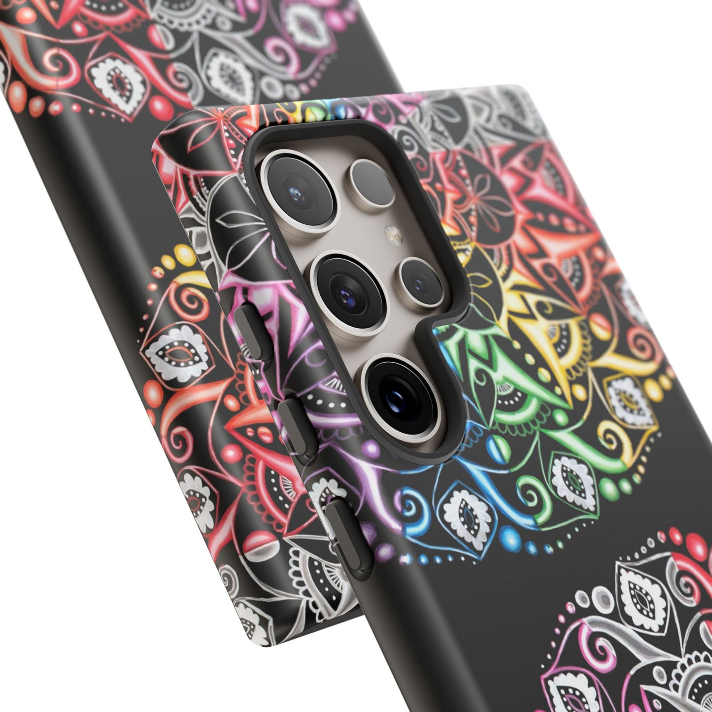Mandala Rainbow Tough Phone Case — Colorful Boho Protective Case