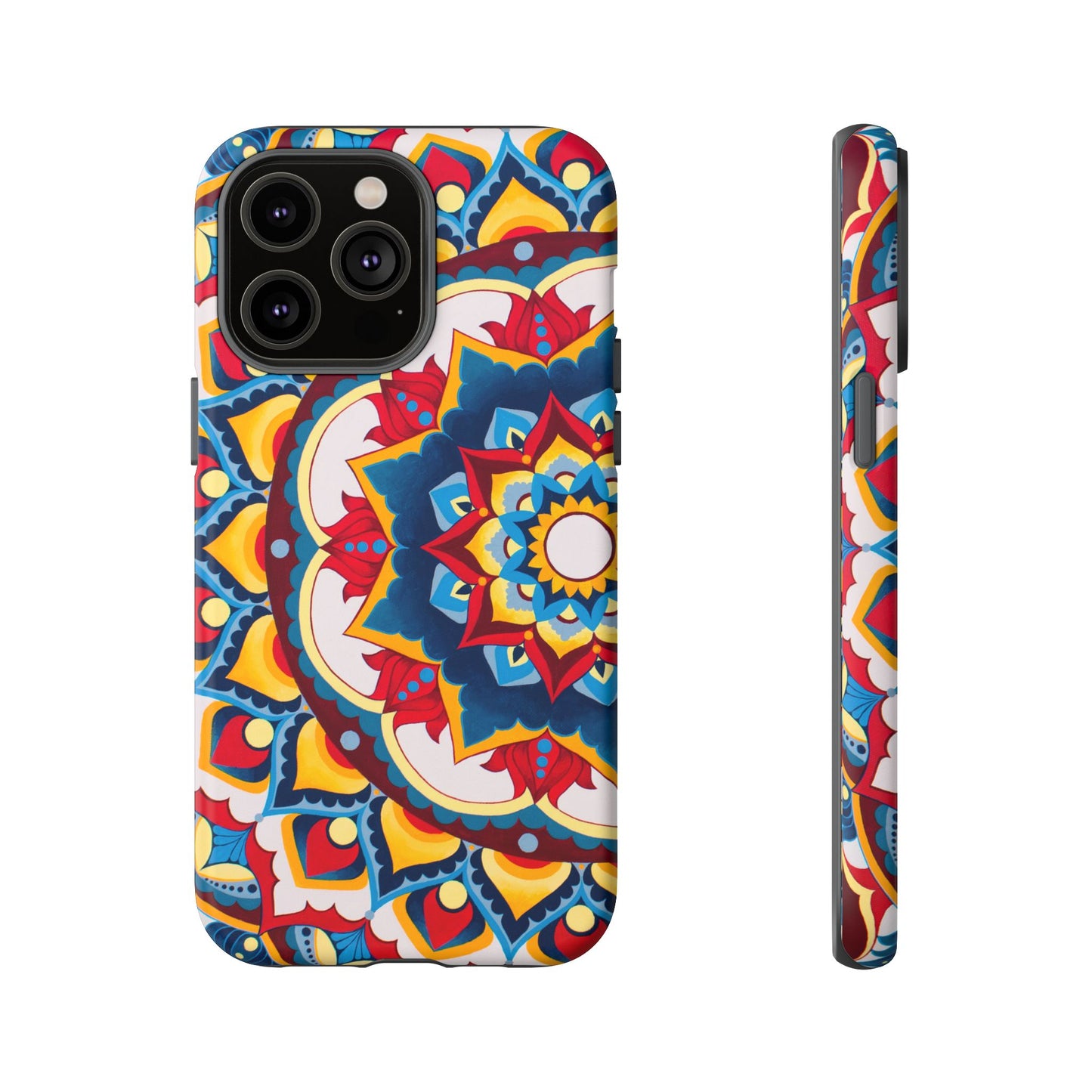 "Azul Morning" Mandala Tough Phone Case — Colorful Boho Protective Cover