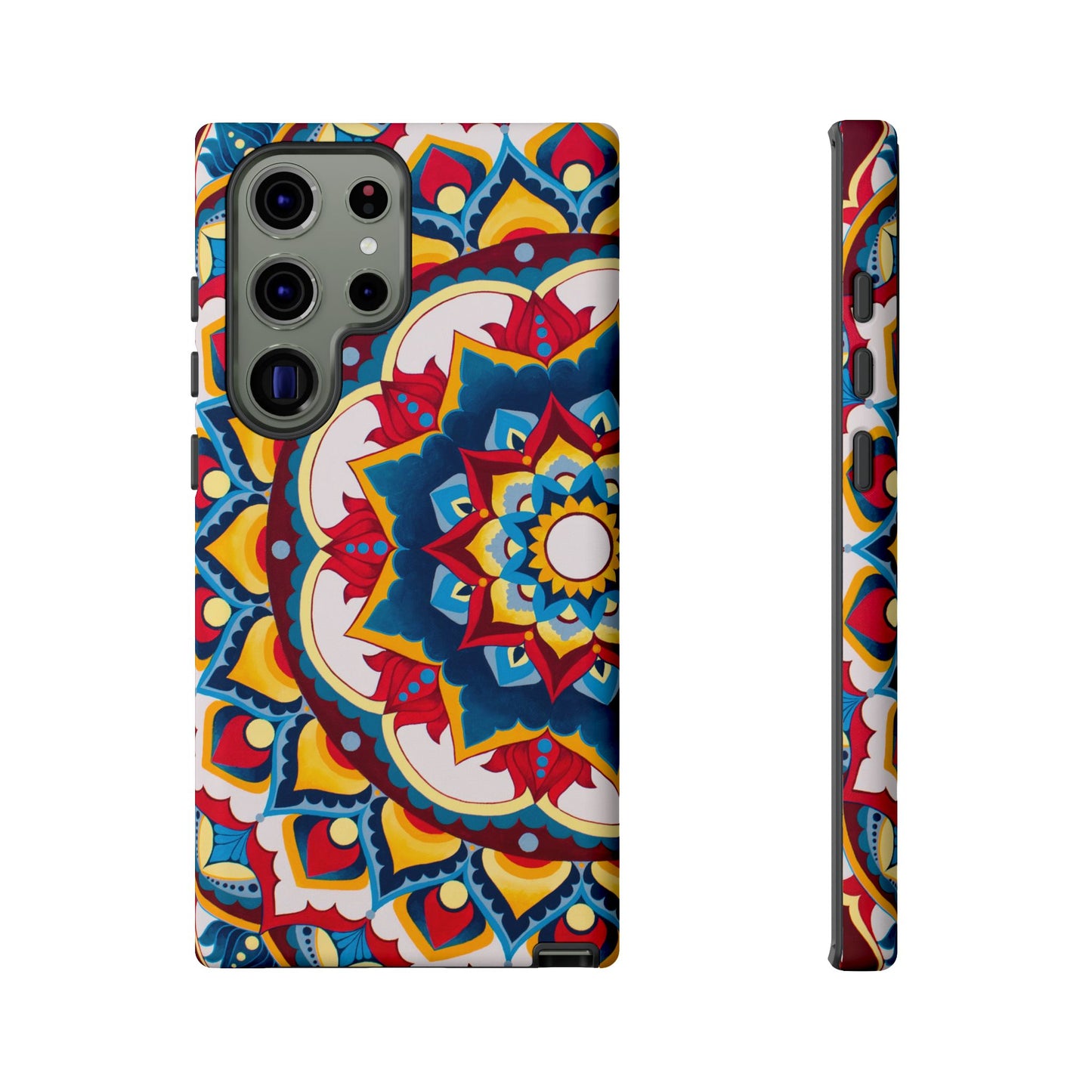 "Azul Morning" Mandala Tough Phone Case — Colorful Boho Protective Cover