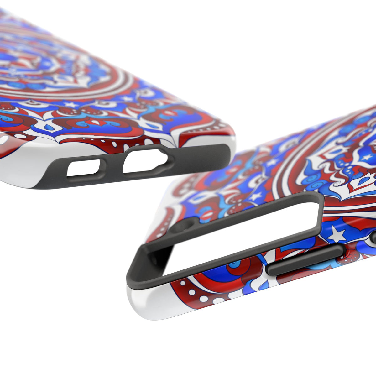 Patriotic Mandala Tough Phone Case — Red White & Blue Boho Cover | 250th Anniversary Gift