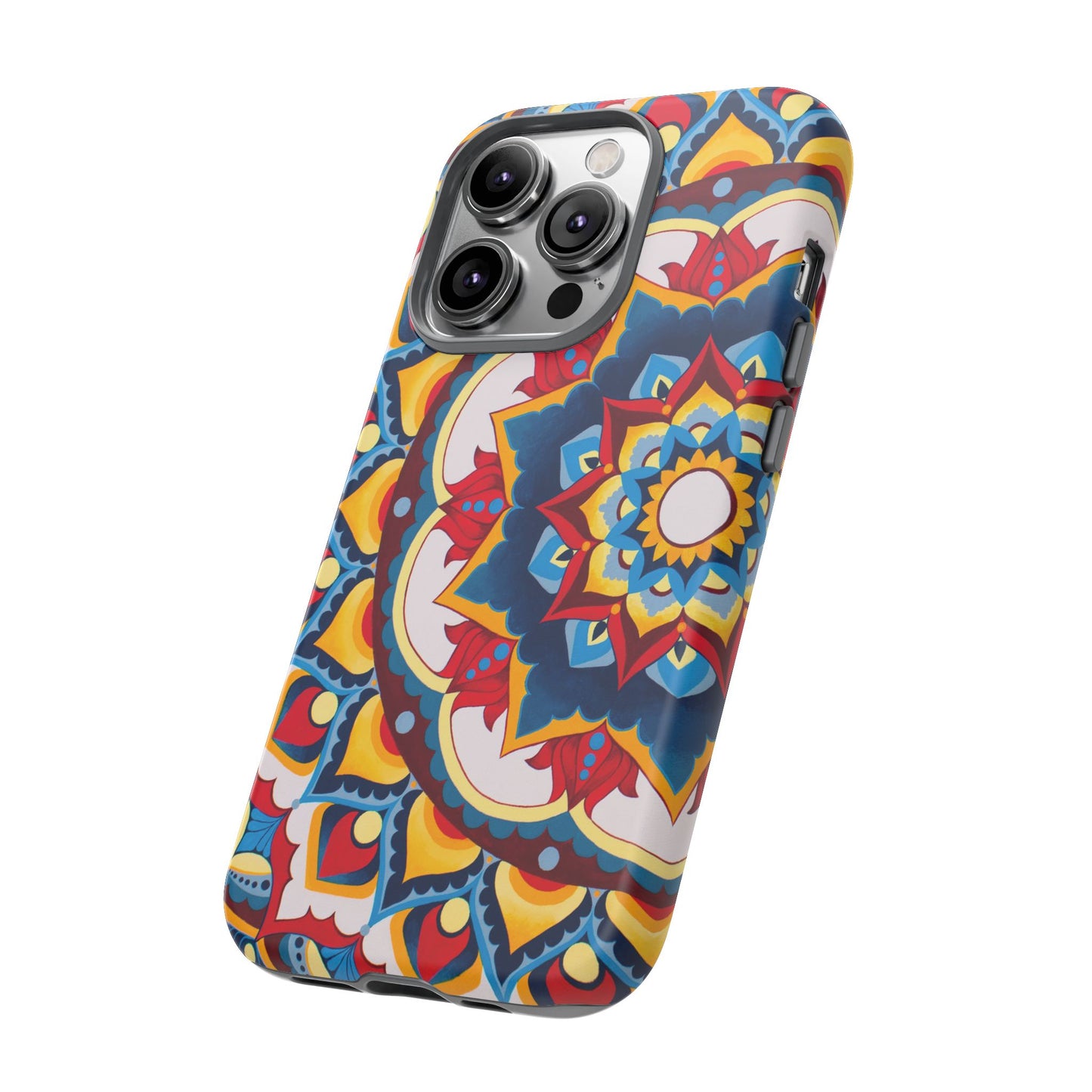 "Azul Morning" Mandala Tough Phone Case — Colorful Boho Protective Cover