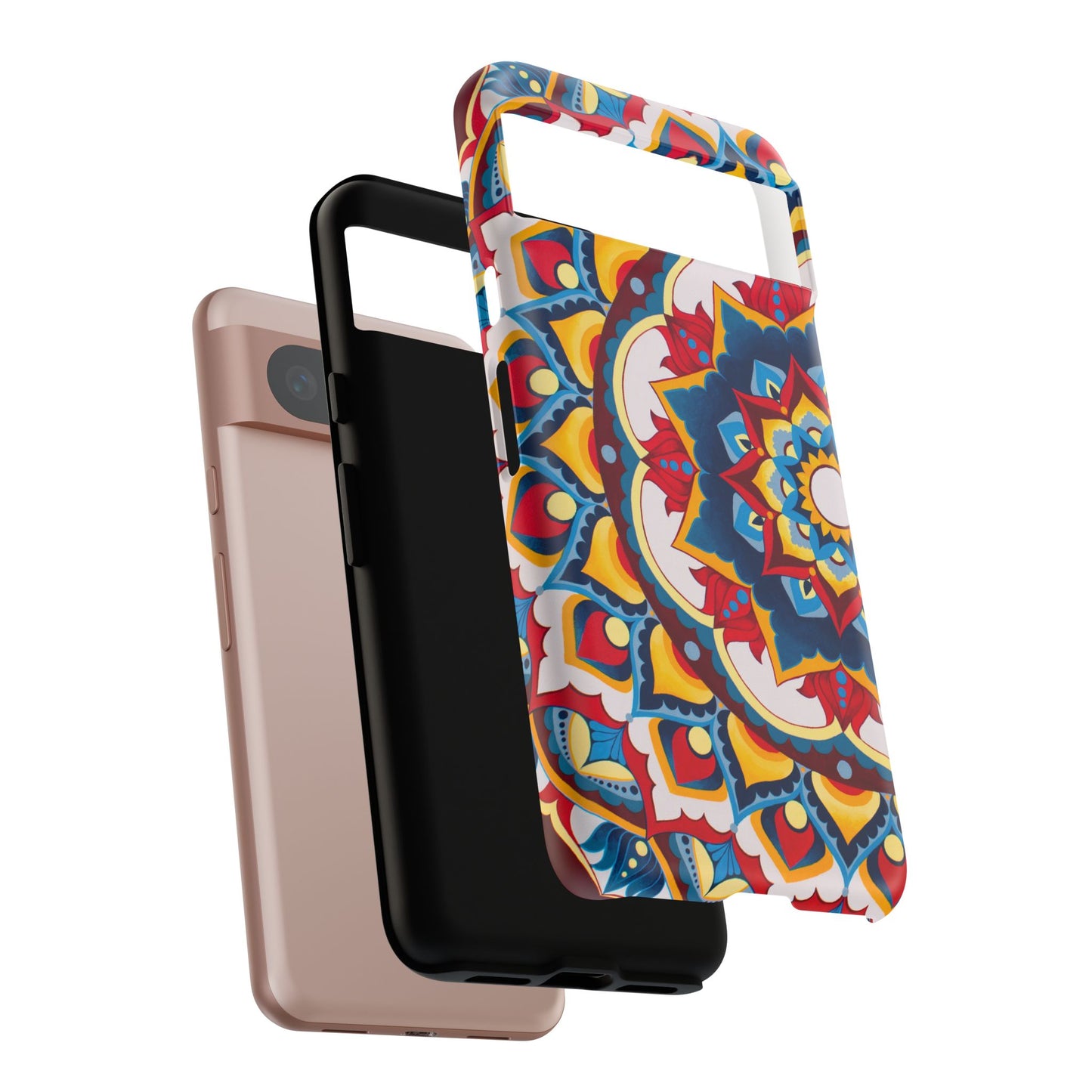 "Azul Morning" Mandala Tough Phone Case — Colorful Boho Protective Cover