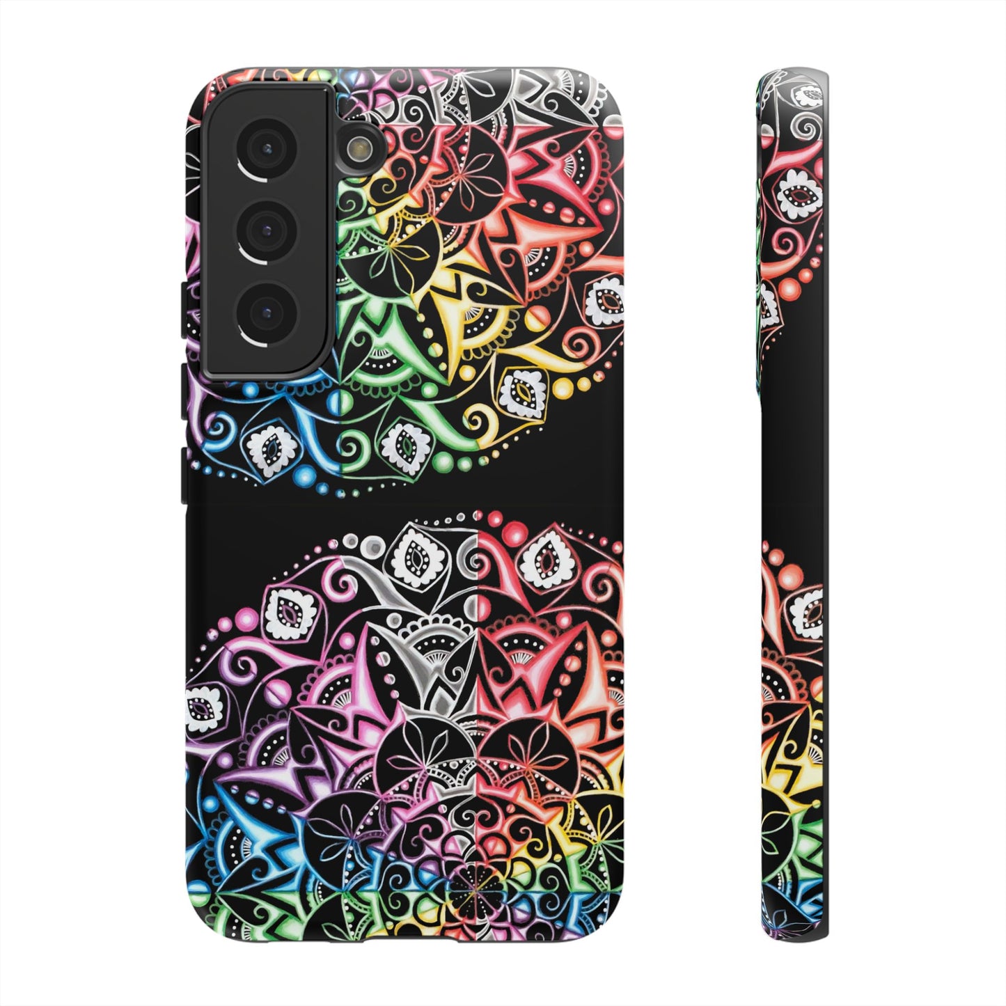 Mandala Rainbow Tough Phone Case — Colorful Boho Protective Case