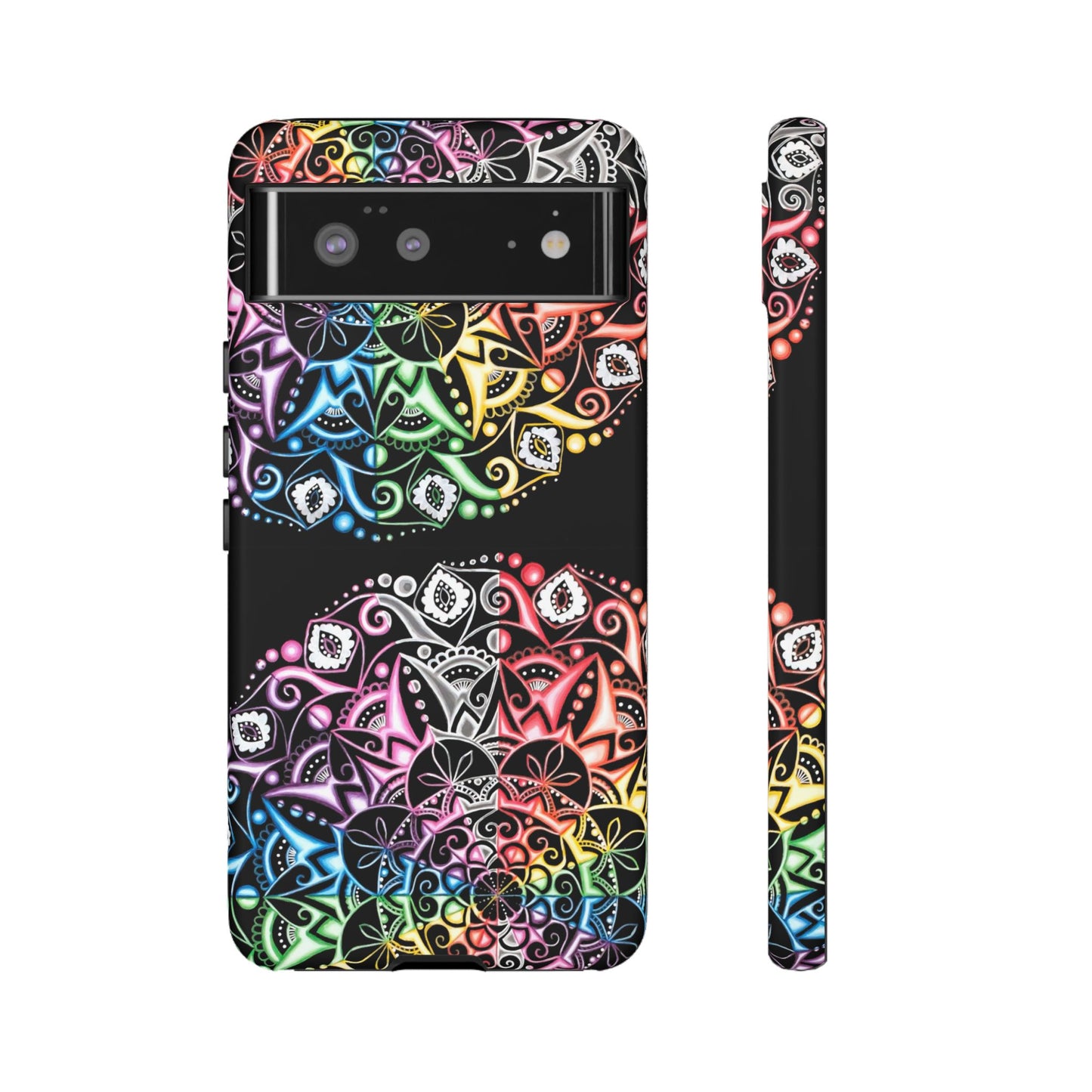 Mandala Rainbow Tough Phone Case — Colorful Boho Protective Case