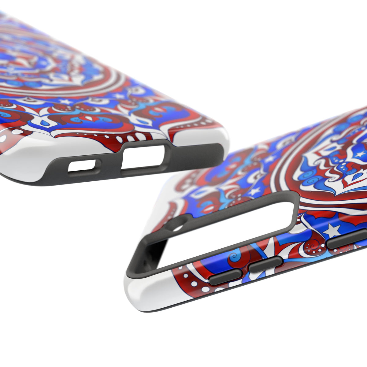 Patriotic Mandala Tough Phone Case — Red White & Blue Boho Cover | 250th Anniversary Gift