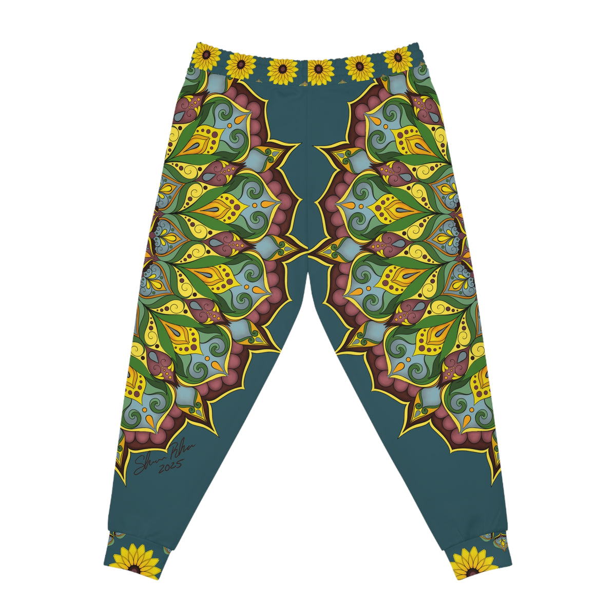 Sunflower Mandala Joggers — Floral All-Over Print