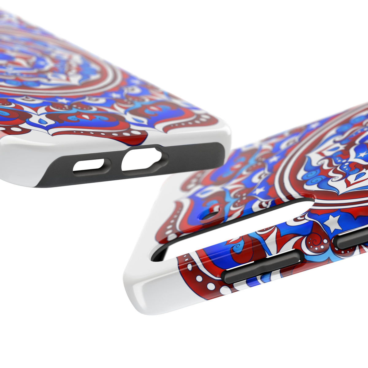 Patriotic Mandala Tough Phone Case — Red White & Blue Boho Cover | 250th Anniversary Gift