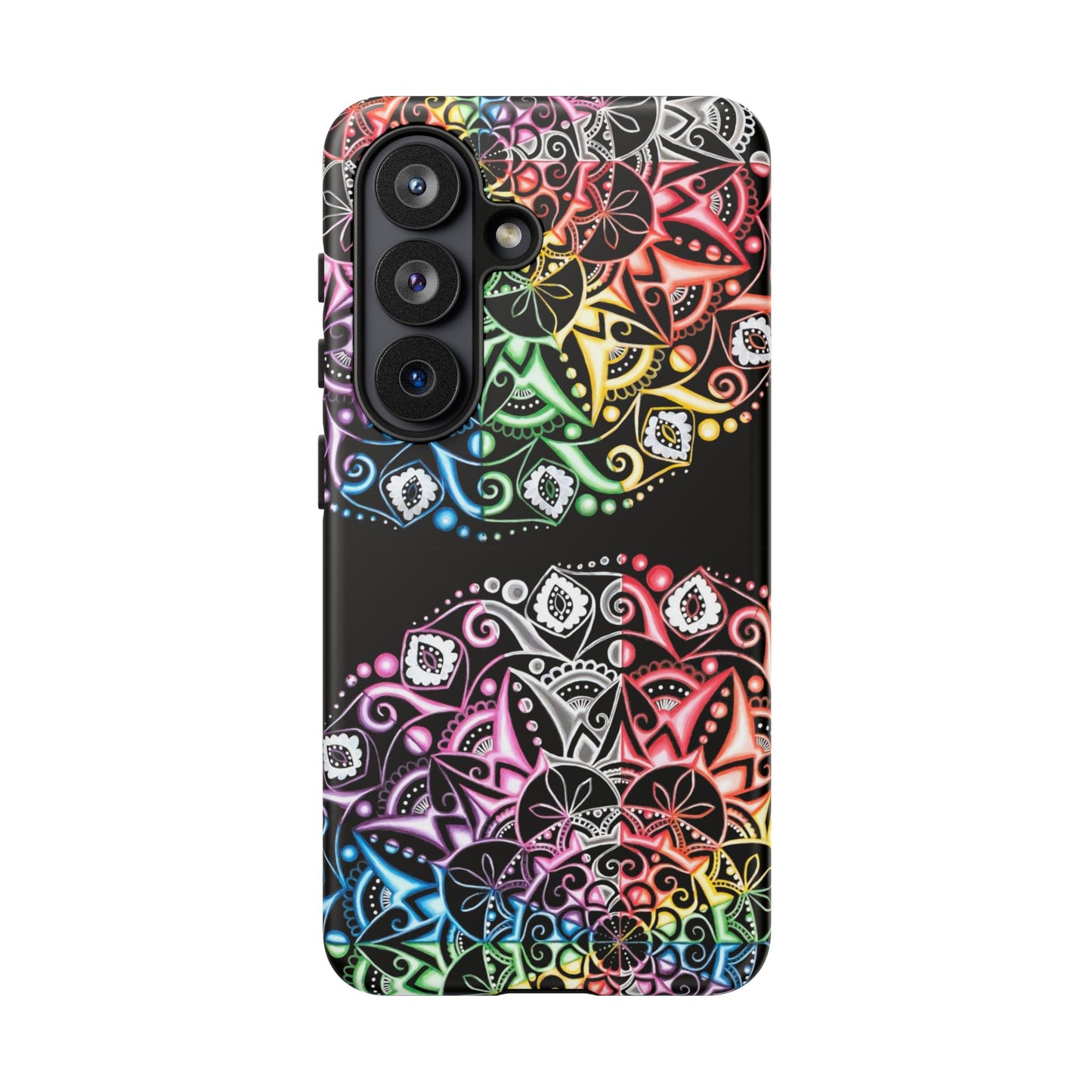 Mandala Rainbow Tough Phone Case — Colorful Boho Protective Case