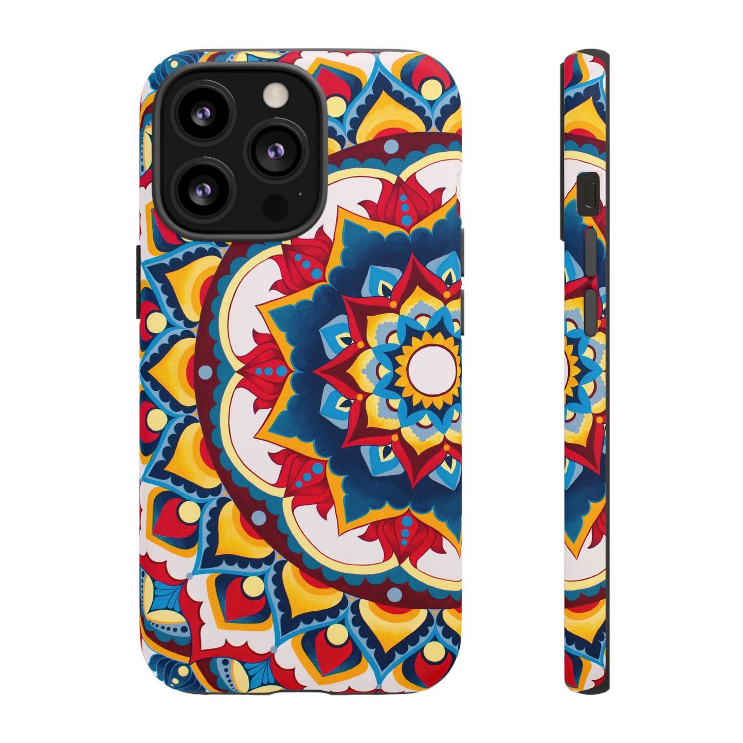 "Azul Morning" Mandala Tough Phone Case — Colorful Boho Protective Cover