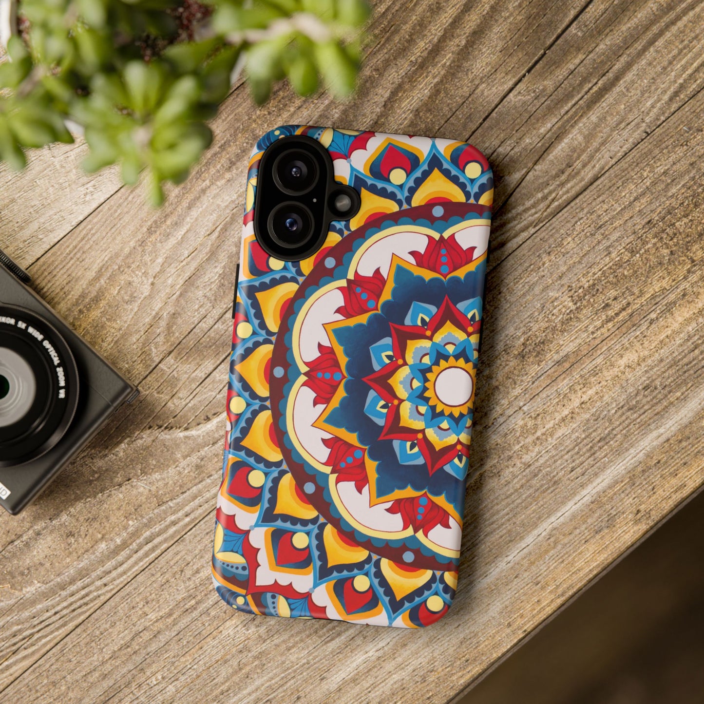 "Azul Morning" Mandala Tough Phone Case — Colorful Boho Protective Cover