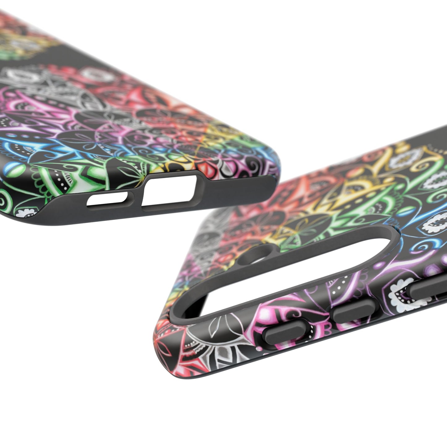 Mandala Rainbow Tough Phone Case — Colorful Boho Protective Case