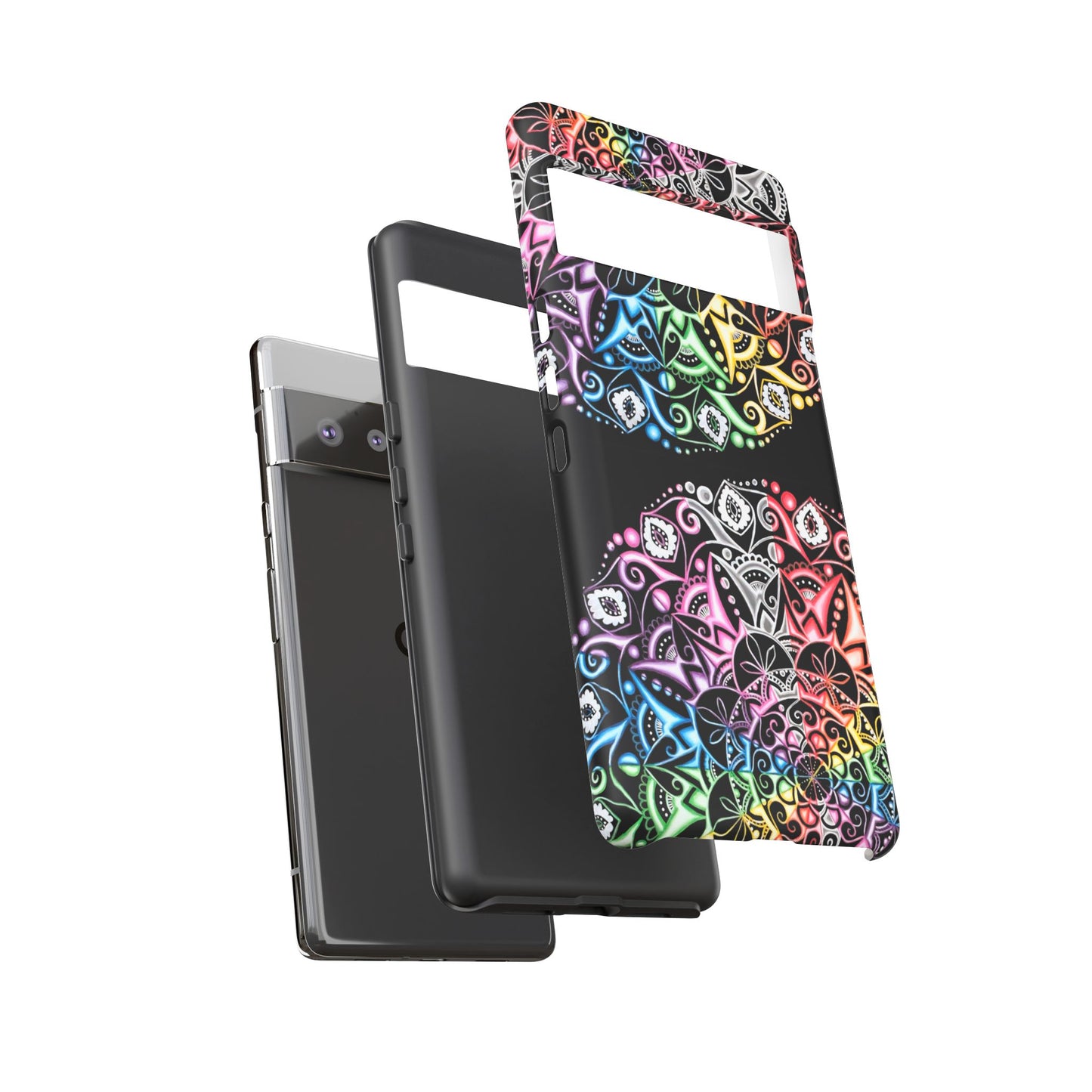Mandala Rainbow Tough Phone Case — Colorful Boho Protective Case