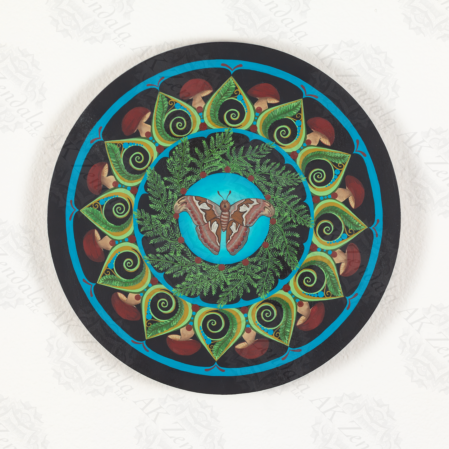 Moths & Mushrooms Original Painting