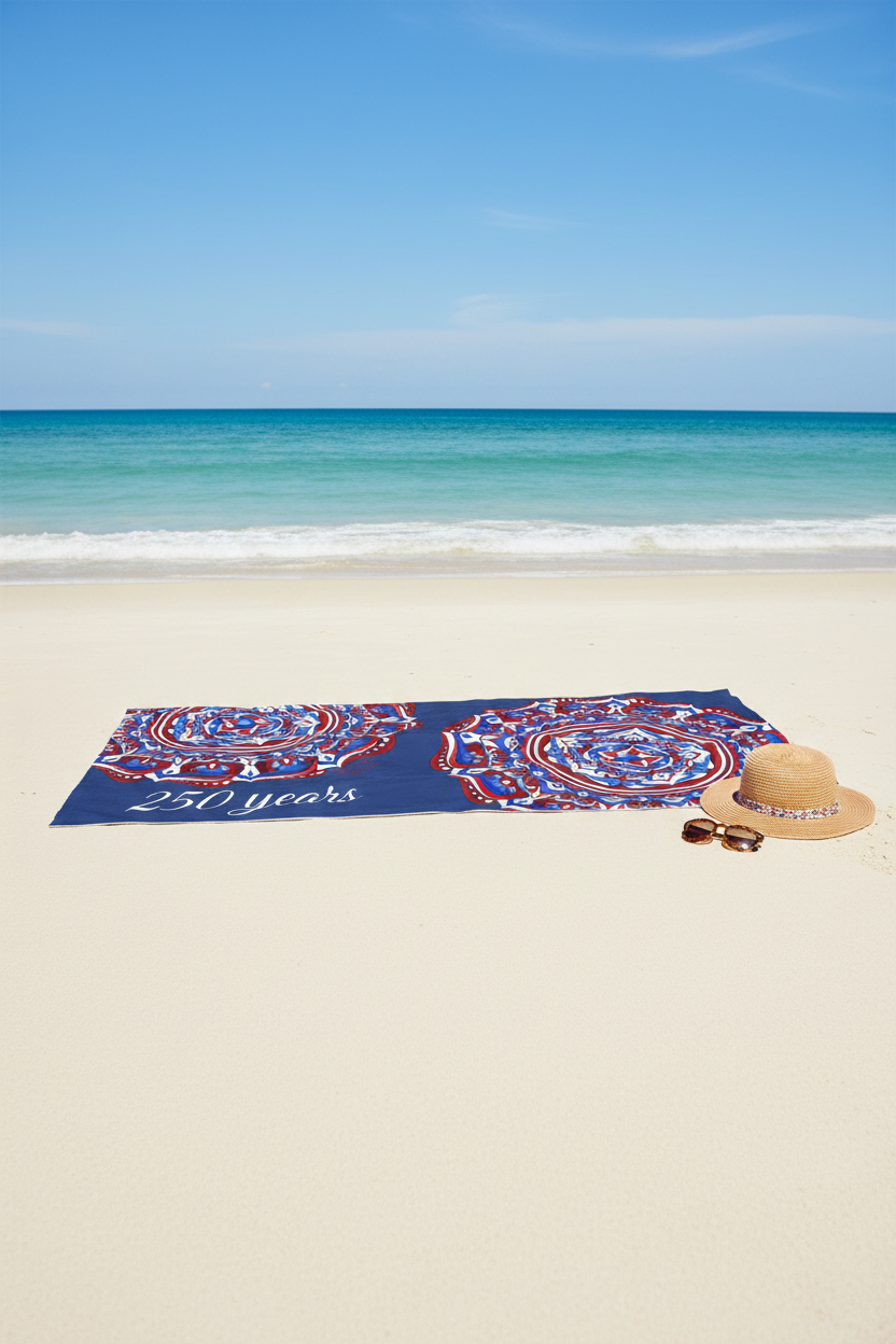 Patriotic Beach Towel Lifestyle Revised