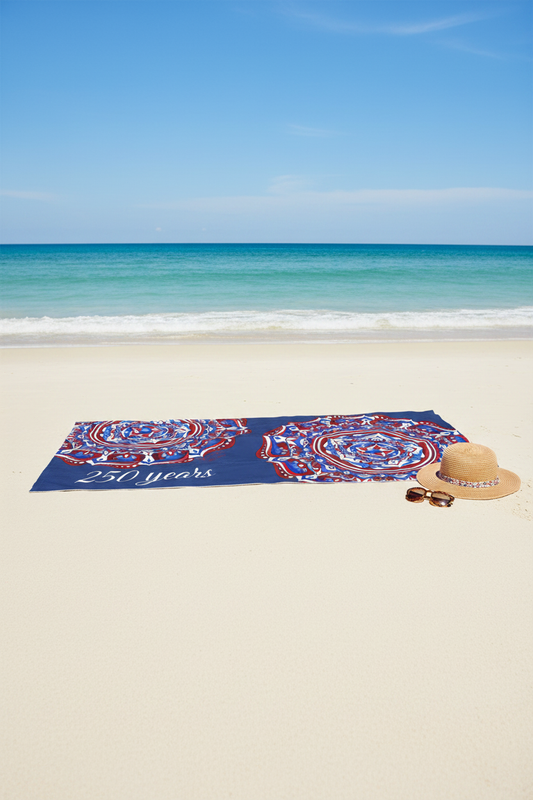 Patriotic Beach Towel Lifestyle Revised