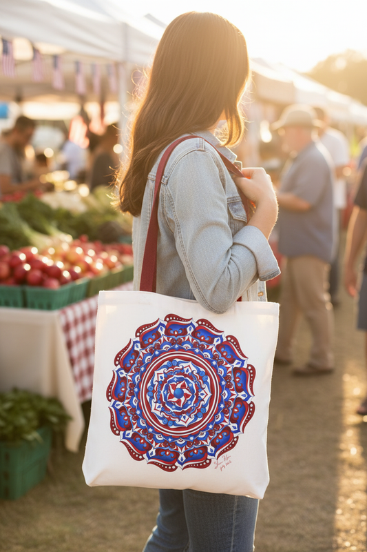 Patriotic Tote Bag Lifestyle