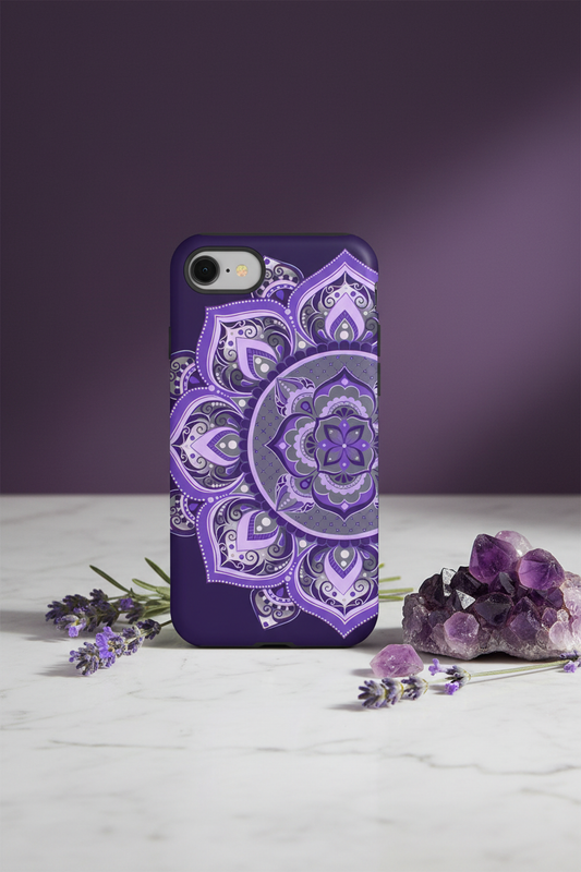Purple Mandala Phone Case Lifestyle